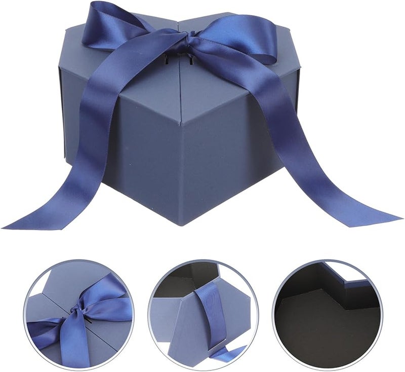 Heart Shaped Gift Wrapping Box Set With Multifunctional Compartments For Valentine Wedding Birthday - Image 4